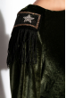 Платье велюровое 120PMA1677 темный хаки