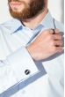 Рубашка мужская c запонками 50PD0020 светло-голубой