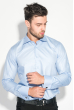 Рубашка мужская c запонками 50PD0020 серо-голубой