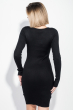 Платье женское приталенное, с вырезом на груди 279V002 черный