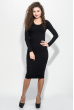 Платье женское приталенный силуэт 359F005-2 черный