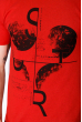 Стильная футболка с принтом 134P002-1 красный