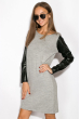 Платье 110P383-2 светло-серый меланж