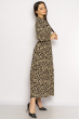 Платье с леопардовым принтом 640F006-2 бежевый