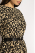 Платье с леопардовым принтом 640F006-2 бежевый