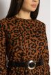 Платье с леопардовым принтом 640F006-2 коричневый
