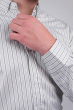 Рубашка мужская светлая в полоску №222F036 серо-белый