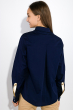 Блузка женская с планкой в золоте 64PD229-1 темно-синий