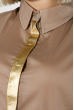 Блузка женская с планкой в золоте 64PD229-1 беж-золото