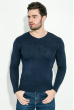 Пуловер мужской, однотонный 136V002 темно-синий