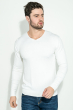 Пуловер мужской, однотонный 136V002 молочный