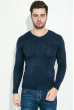 Пуловер мужской, однотонный 136V002 темно-синий
