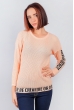 Батник женский с надписями 379F001 персиковый