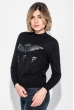 Свитшот женский приталенный 222V001-1 черный