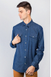 Рубашка синяя джинсовая 641K007-1 синий