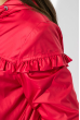 Куртка женская, удлиненная, с рюшами  69PD1076 красный