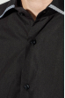 Рубашка мужская с ободком на воротнике 50PD0076 черный