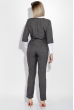 Костюм женский (пиджак и брюки) батал, деловой, однотонный 74PD357 серый меланж
