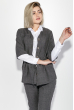 Костюм женский (пиджак и брюки) батал, деловой, однотонный 74PD357 серый меланж