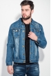Куртка мужская джинс с принтом на спине 251V001 светло-синий