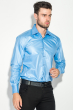 Рубашка мужская с контрастными запонками 50PD0060 ярко-голубой