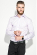 Рубашка мужская с контрастными запонками 50PD0060 светло-фиолетовый