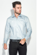 Рубашка мужская с контрастными запонками 50PD0060 серо-голубой
