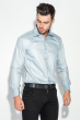 Рубашка мужская с контрастными запонками 50PD0060 серо-голубой
