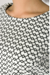 Блуза женская с узором 19PL163-1 бело-черный