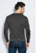 Пуловер мужской с локотками 415F010 грифельный