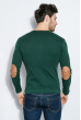 Пуловер мужской с локотками 415F010 зеленый