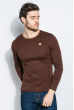 Пуловер мужской с локотками 415F010 коричневый