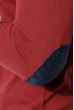 Пуловер мужской с локотками 415F010 бордо