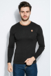 Пуловер мужской с локотками 415F010 черный