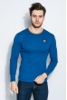 Пуловер мужской с локотками 415F010 синий