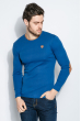 Пуловер мужской с локотками 415F010 синий