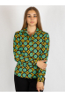 Рубашка женская 257P153 зелено-желтый