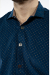 Рубашка мужская с принтом  204P0462-1 синий