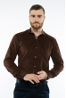 Рубашка мужская с принтом  204P0462-1 коричневый
