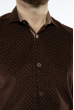 Рубашка мужская с принтом  204P0462-1 коричневый