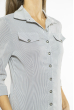 Рубашка женская 118P383-1 серо-белый
