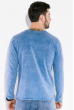 Свитшот мужской с написью на груди 32P046-1 голубая варенка