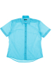 Рубашка мужская на пуговицах, однотонная 50P0345 бирюзовый