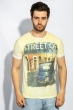 Футболка мужская с принтом  435F002-2 лимонный