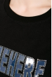 Свитшот женский,с текстовой нашивкой 32P066 черный