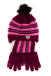 Комплект( шапка, перчатки, шарф) 120PTEM53214 junior вишневый