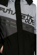 Спортивная однотонная куртка 120PMH8002 черно-серый