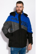 Спортивная однотонная куртка 120PMH8002 черно-синий