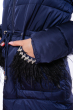 Куртка женская с перьевой отделкой 120PSKL2206 темно-синий
