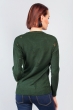 Джемпер с порезами 716K001 темно-зеленый